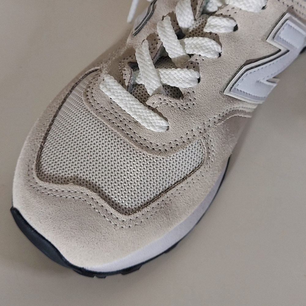 New Balance Classic 574 White/Bone Suede Casual Lace Up Sneakers WM Size US 9 - Picture 14 of 16